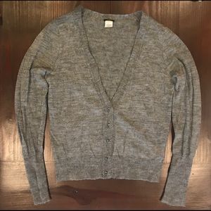 J. Crew heather gray jewel button cardigan